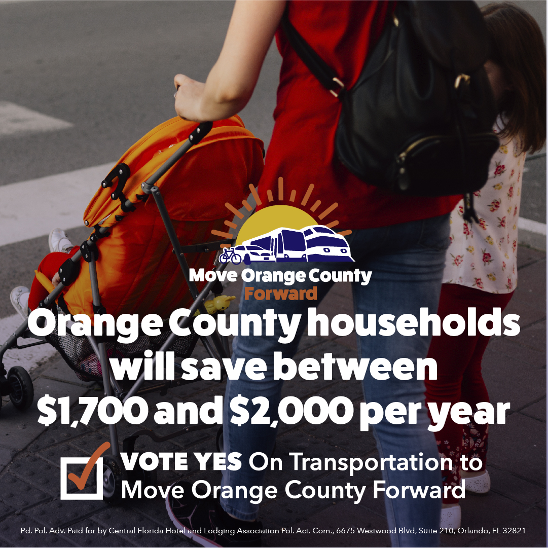CFHLA's tweet photo. The average Orange County household is estimated to save $1,700-$2,000 through reduced out-of-pocket transportation expenses. @CFHLA encourages you to Vote “YES” & let's #MoveOrangeCountyForward on November 8th! #CFHLA #HospitalityStrong #YourVoteMatters #VoteYESonTransportation https://t.co/HGSe6THZQF