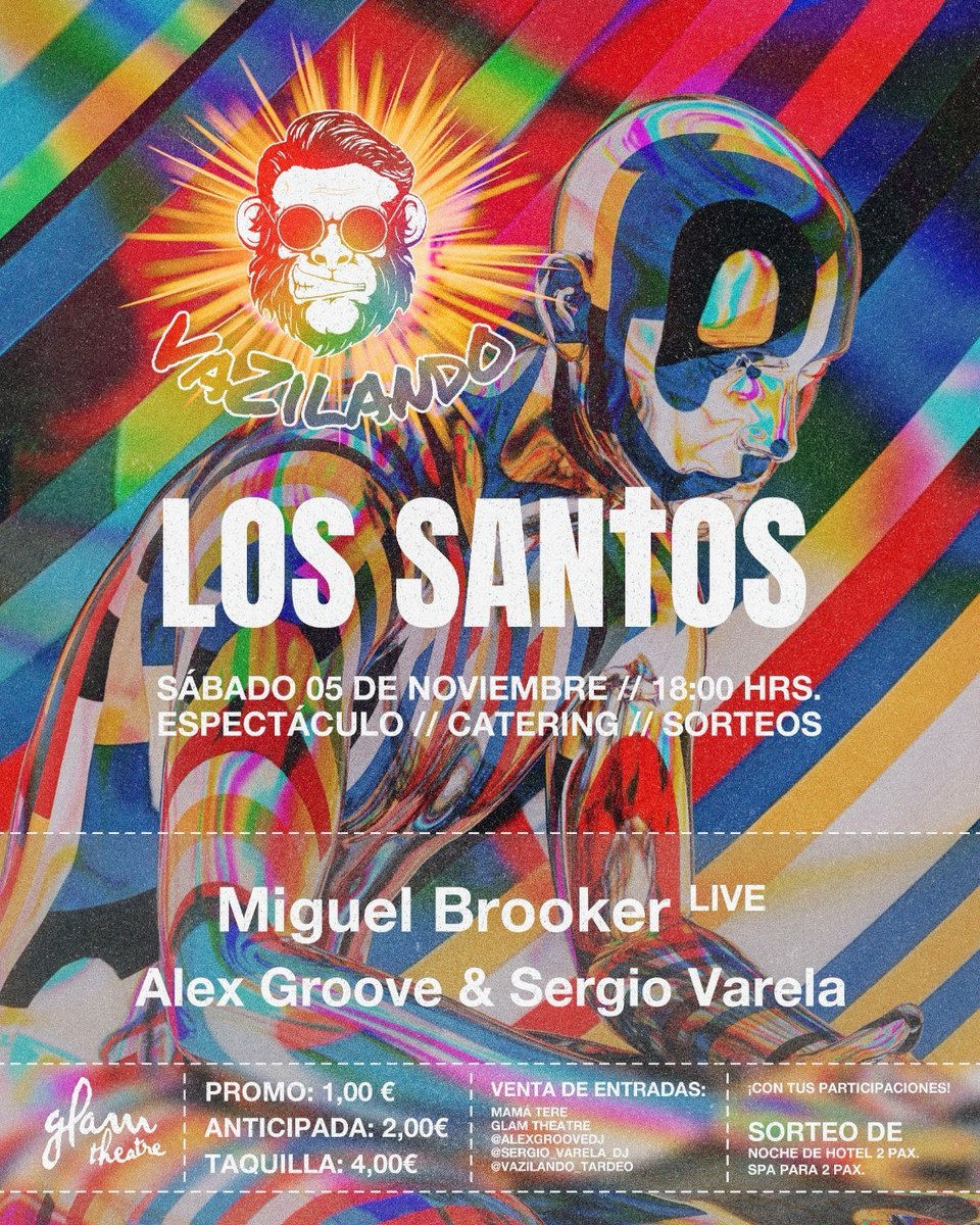 Hoy nos espera un tardeo del bueno en sala GLAM THEATRE.
From 18hrs.