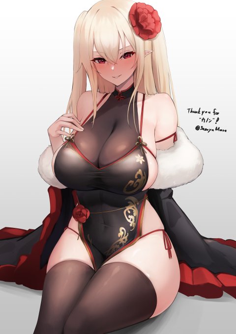 スズヤ様(@SuzuyaMaru)にSkebで依頼させていただいたうちの子
挑発的な表情とポーズ、むちむち感たっぷりの胸元や太ももがたまりません…
この度はありがとうございました! 