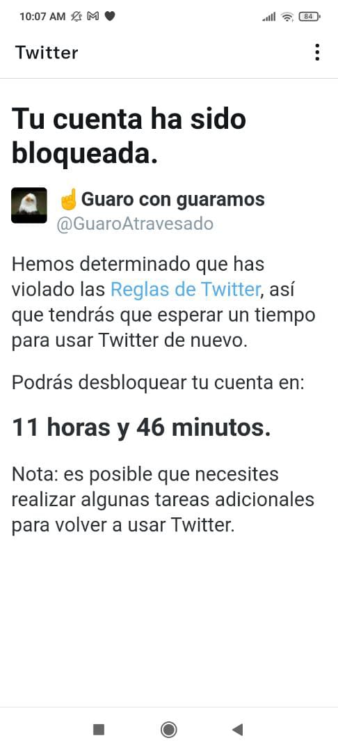 NadiaCaldera4's tweet photo. Lamentablemente @GuaroAtravesado fue bloqueado por denuncia de incitación al odio. No sé vale quien hizo esa denuncia. https://t.co/oonVyVwjHn