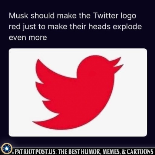 . @elonmusk should change Twitter's bird to red. Watch their heads explode over that! haha #redbird