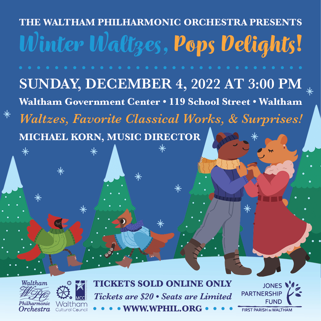 "Winter Waltzes, Pops Delights!" on Sun 12/4, 3 pm, is a delightful way to welcome the new season, with popular classical favorites, PLUS the winner of our 2022 Student Concerto Competition, cellist Lazar  Kaminsky! Tickets online only--on sale now! bit.ly/3Taiyfz