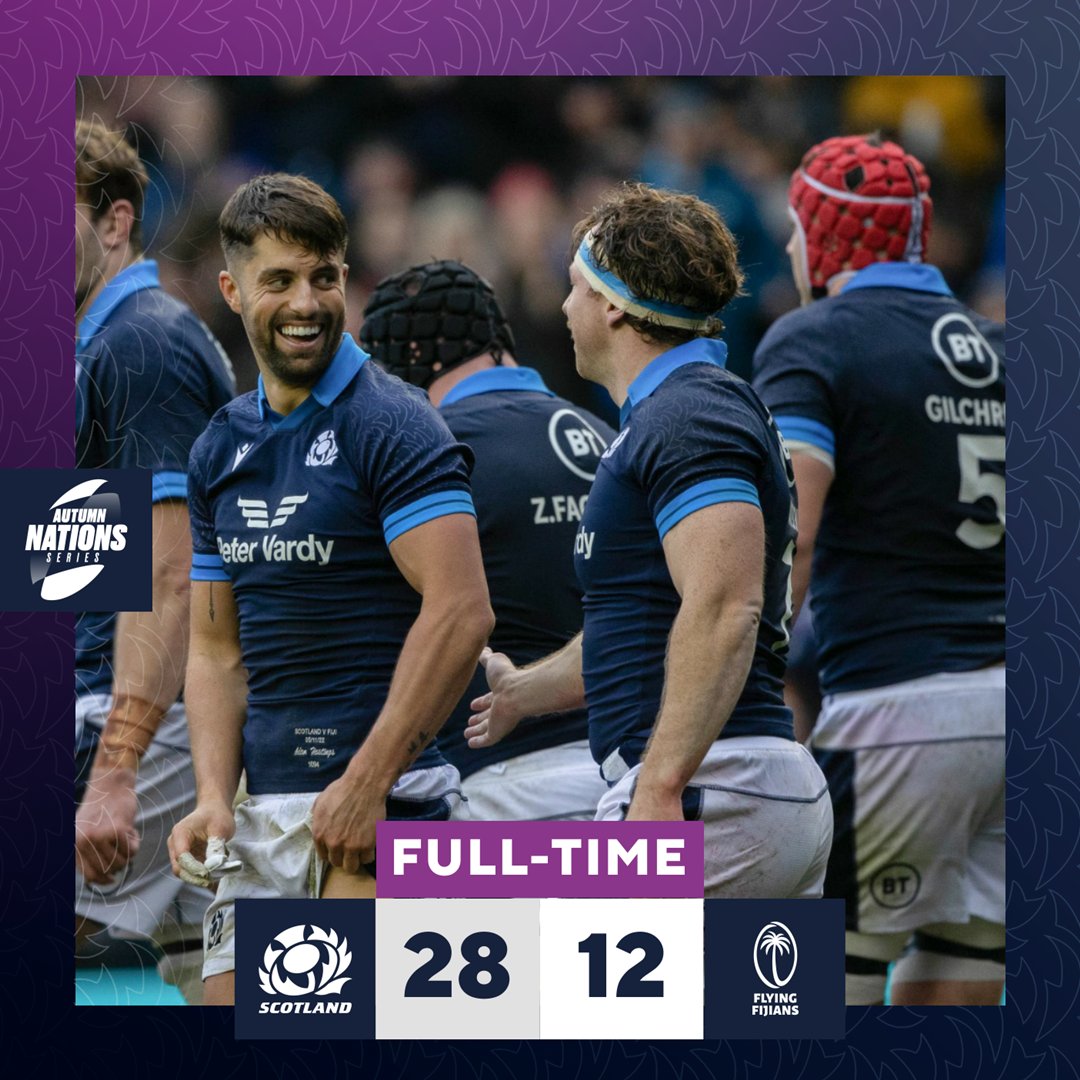 A commanding second-half performance at BT Murrayfield.

Four tries power us to our first @autumnnations win. 

#AsOne