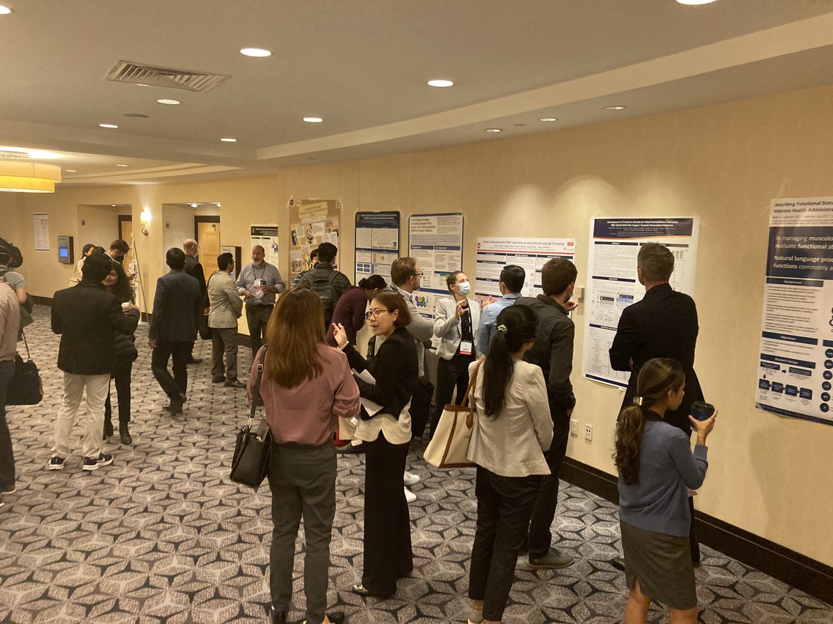 drgriffis's tweet photo. Our awesome poster session at #AI4Function! Come on by Jefferson West and see the work going on around informatics for function and disability. Here til 12! #AMIA2022 #W03 https://t.co/QBc8fA5AIE