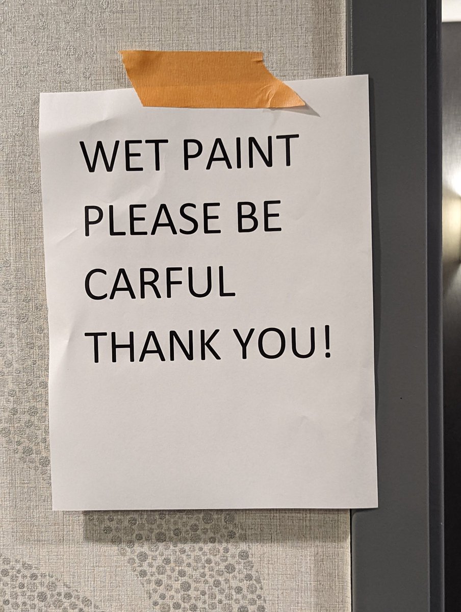 willowmck1's tweet photo. Wet paint, so ride share! https://t.co/tOAb6VZGgi