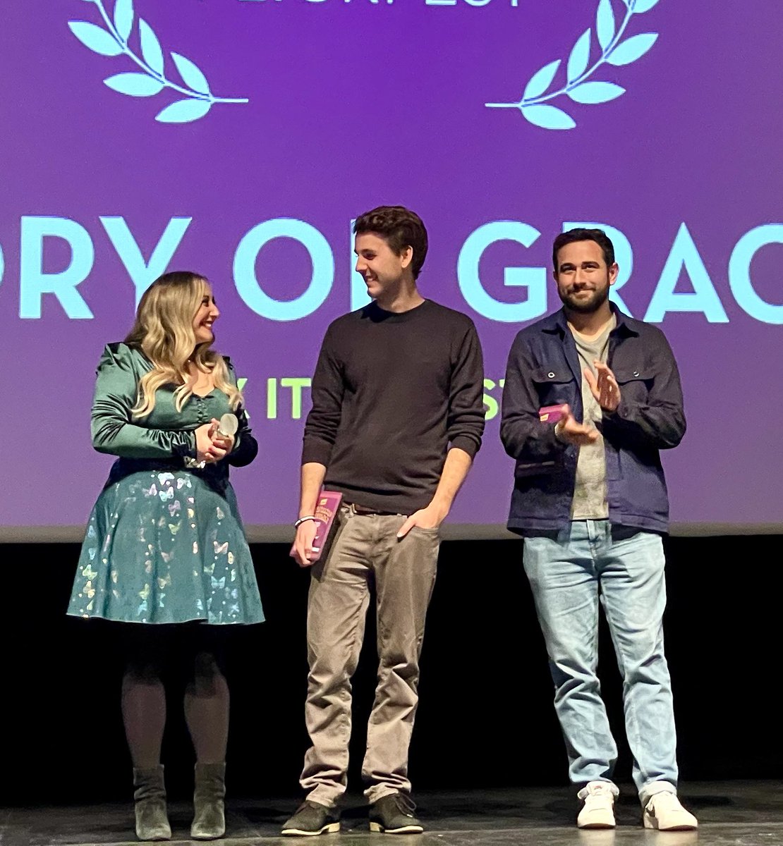 gemma_eva's tweet photo. Last night was surreal!! So proud of my team on our historic @WindsorFilmFest  win at the 48 Hr Flick Fest, sweeping all 7 Jury Prizes!! 🥰🎬 https://t.co/hXRCmAsQM3