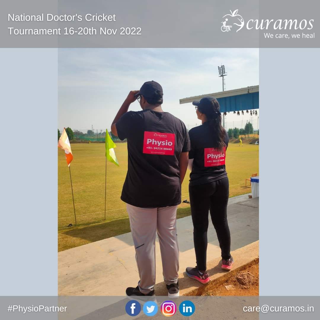 Curamos_Physio's tweet photo. Our #ProudPhysios deployed at #VijayaLakshmiCricketGround and #SCGCricketGround from Day 3 of #NationalDoctorsCricketTournament - INDIA

#Physiotherapy #Physiotherapist #AppliedPhysiotherapy #PTinAction #NDCT #NDCT2022 #SportsPhysiotherapy https://t.co/NJw1K1xuDp