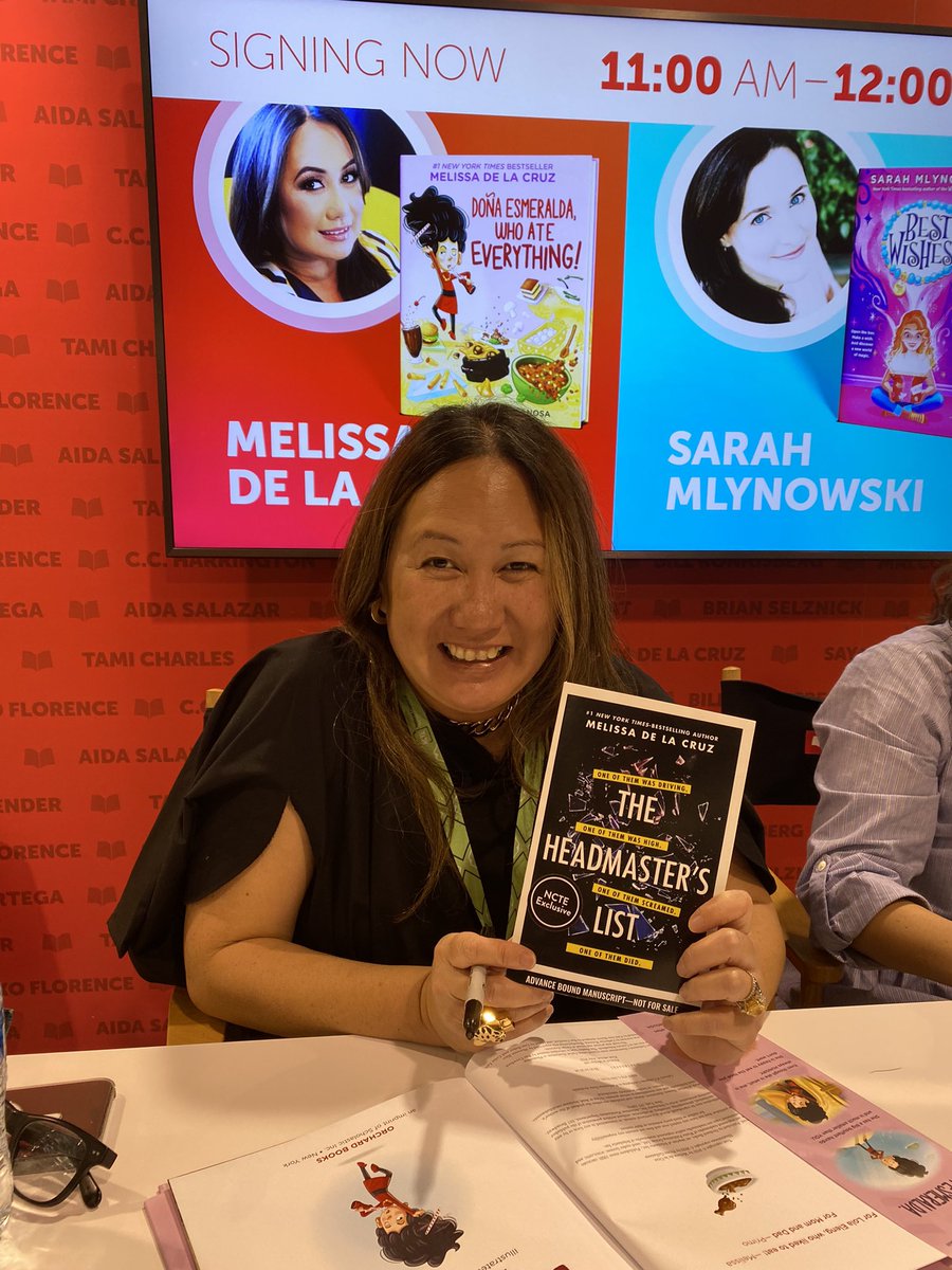 Hey Melissa…you rock! I missed your Blue Bloods signing, but I can’t wait to hear you speak at ALAN! Thank you for continuing to tell phenomenal stories! #NCTE2022 #MelissadelaCruz