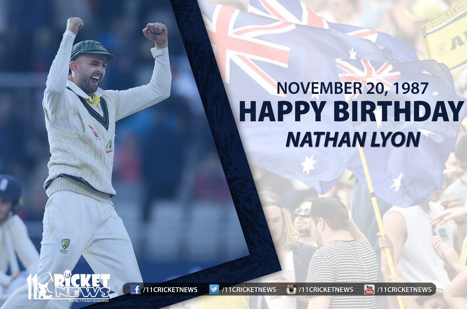 Happy Birthday \"Nathan Lyon\" He turns 35 today 