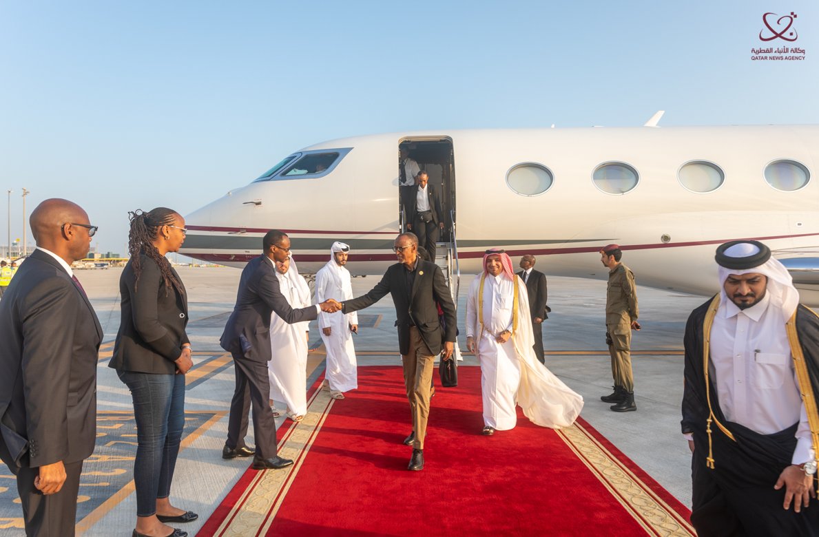The President of the Republic of Rwanda arrived in Doha to attend the opening ceremony of the #FIFAWorldCupQatar2022. #QNA #Qatar2022 ow.ly/63mF50LIYO6