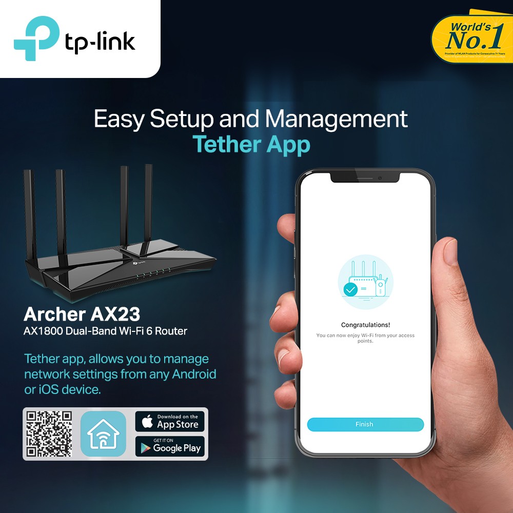 tplinkph's tweet image. The Tether app allows you to manage network settings from any Android or iOS device. #TPLinkPH #LevelUpYourNetwork