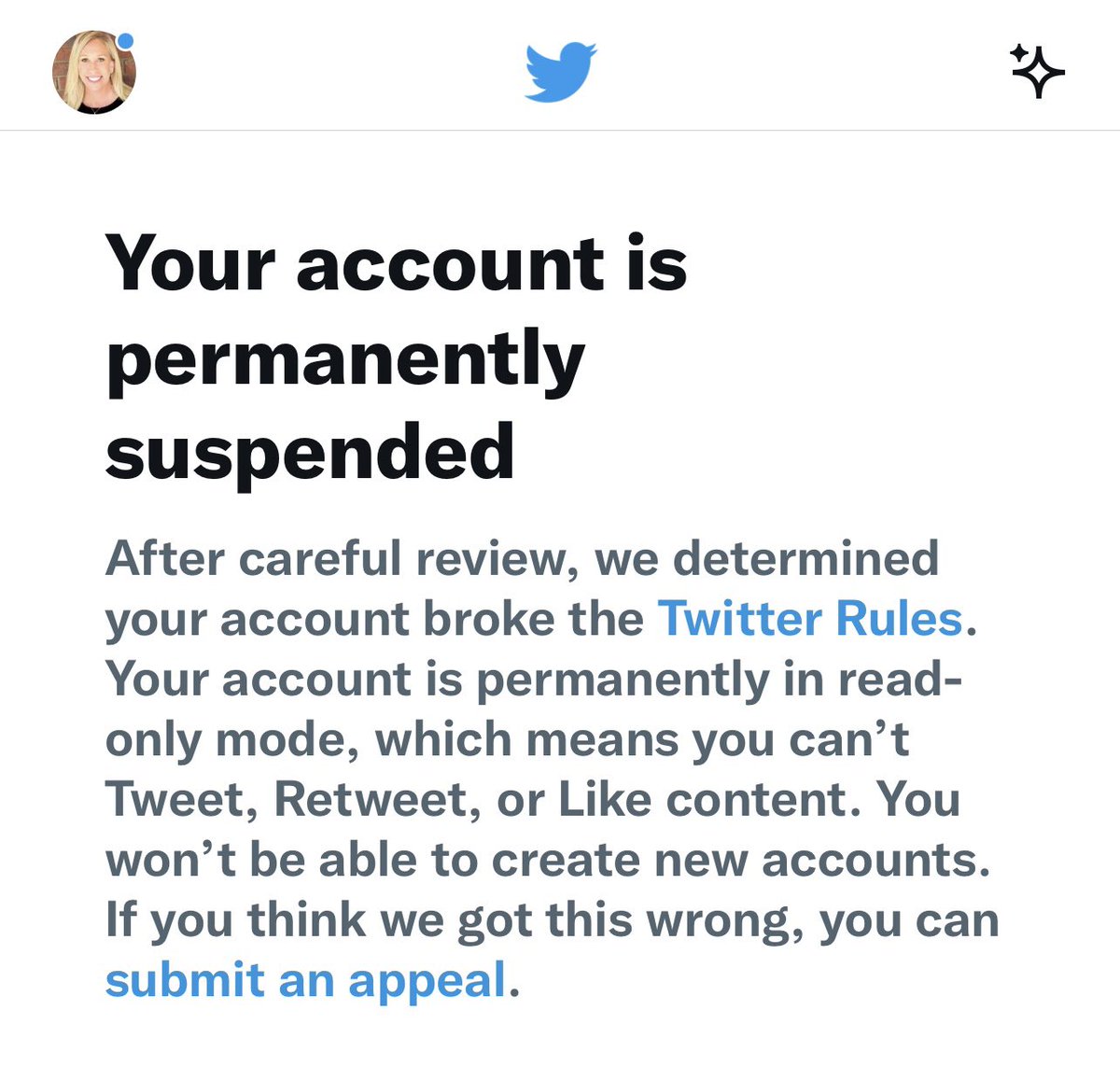 @elonmusk President Trump should have never been banned in the first place. Interesting it took a poll to decide to reinstate him. My personal account is still permanently banned for “covid misinformation.” What does it take to reinstate my account? Freedom of speech matters.