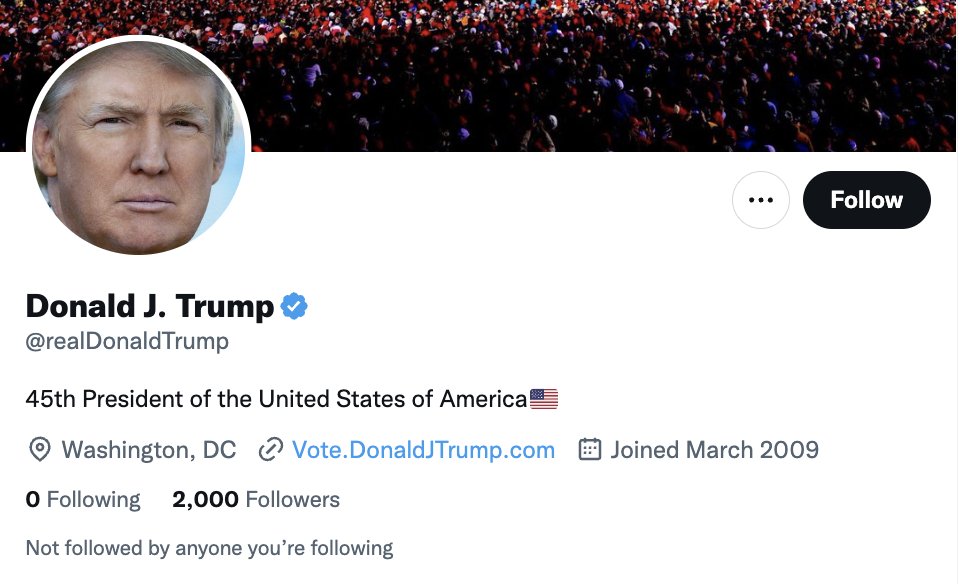MeidasTouch on Twitter "Donald Trump's Twitter account, which he used to organize a domestic