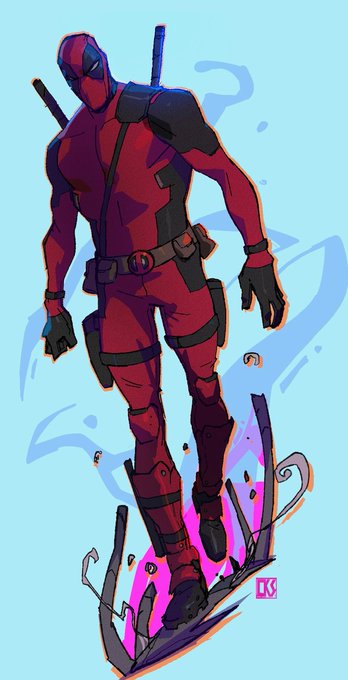 DEADPOOL Walking-#Deadpool #characterdesign #digitalart #art #marvelcomics #animation 