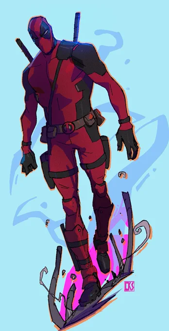 DEADPOOL Walking-#Deadpool #characterdesign #digitalart #art #marvelcomics #animation 