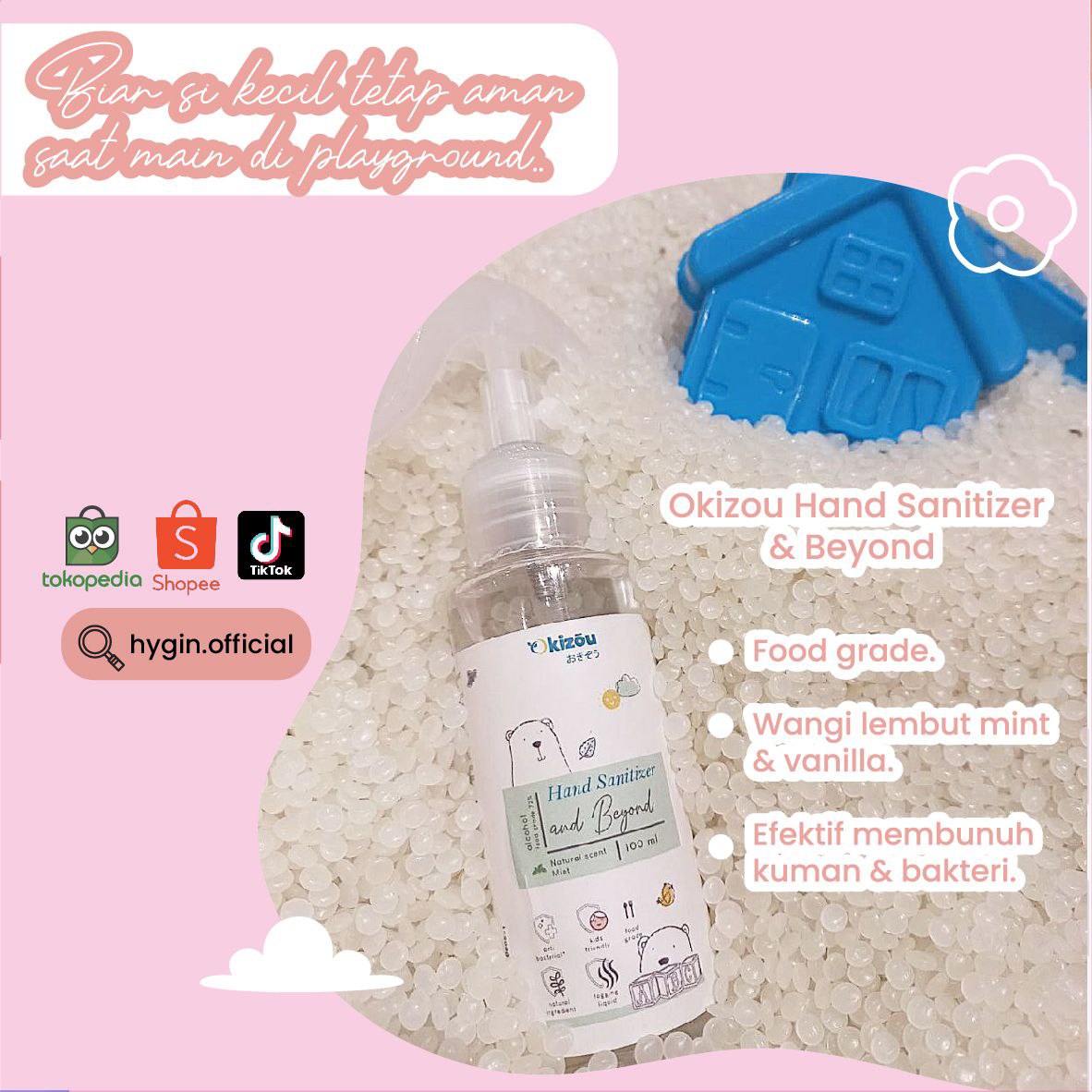 Hi_Gyn's tweet photo. Weekend! Sebelum ngajakin Si Kecil main - main di playground umum, pastikan mereka selalu membawa &amp; rutin memberishkan tangannya dengan Okizou Hand Sanitizer &amp; Beyond. 

 #Handsanitizer #Handsanitizeranak #okizou #okizuohandsanitizer https://t.co/311Nv4aJyU