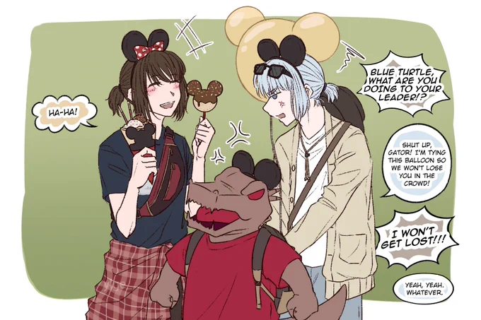 #RakKhunBam picnic to a themepark 🐊🐢🐢🎢🎡
.
Mini comics in the 🧵
#the25thbam #khunagueroagnis #rakwraithraiser 