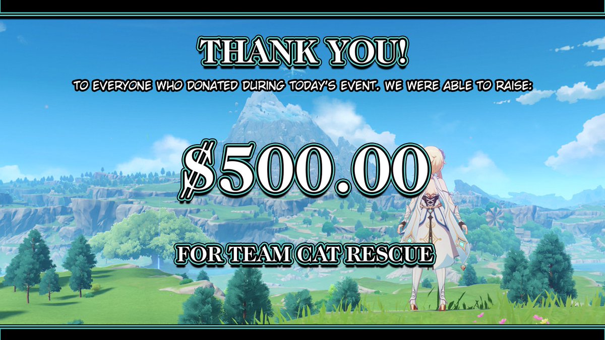 That's a wrap! Thank you to everyone, we were able to raise $500 for <a href="/TEAMCATRESCUECA/">TEAM CAT RESCUE</a>! Special thanks to <a href="/KiraBuckland/">Kira Buckland ★</a> for joining us and <a href="/VoiceQuills/">🦋 voicequills.voice-quills.com 🦋</a> for being a fantastic co-host. 💜