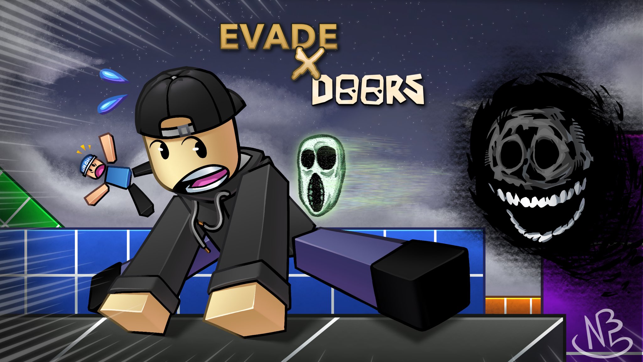 Numberless on X: What if evade and doors did a crossover :o #robloxdoors  #robloxevade #ROBLOX  / X