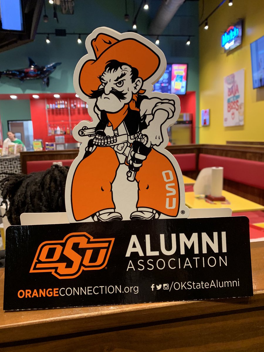 Only table at the <a href="/OSUAlumniOKC/">OSUAA OKC Metro</a> watch party!
