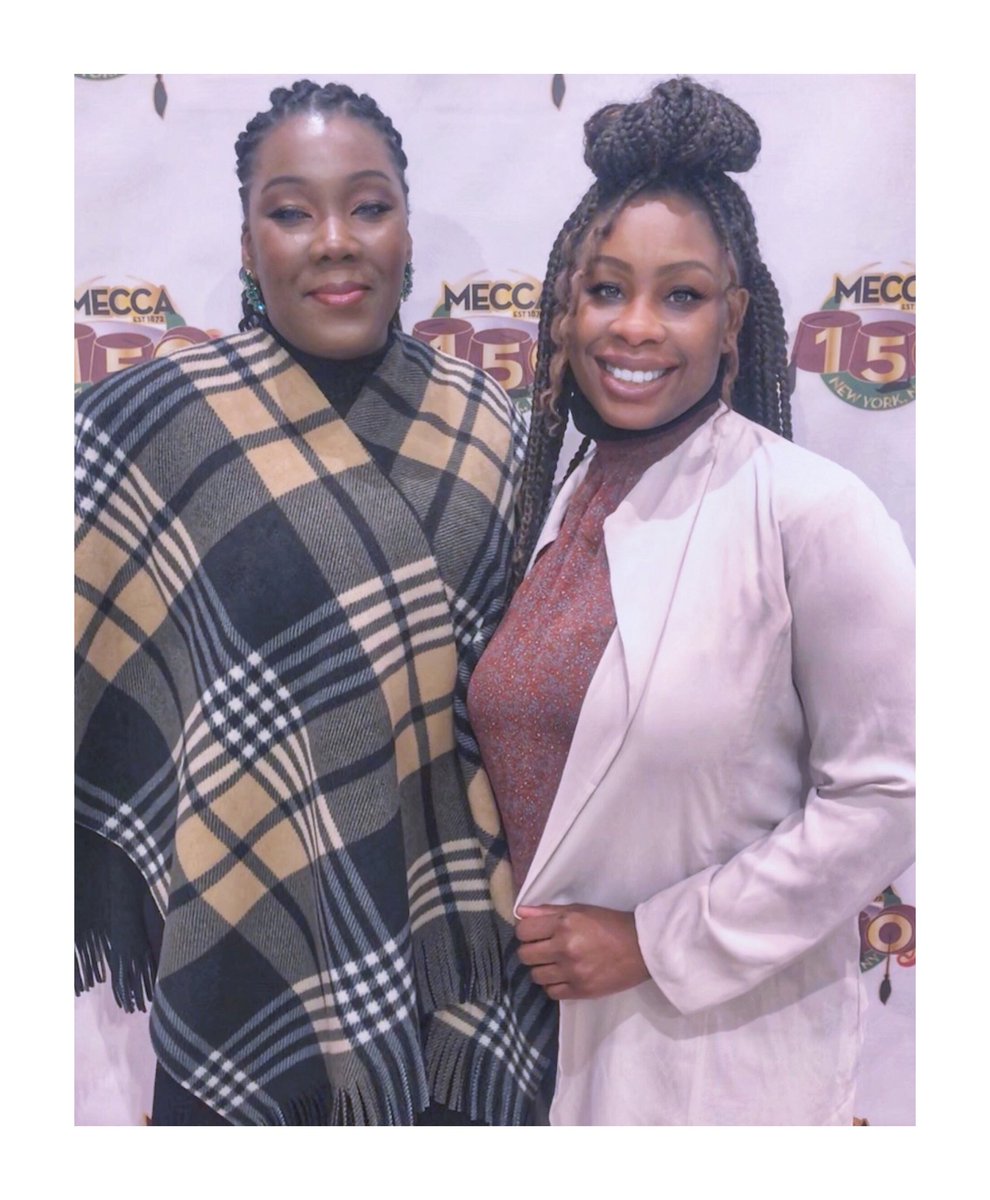 DanielleNiecey's tweet photo. Danielle Niecey of @_TheKnockturnal Pictured with the Founder and Creative Director of @afropolitainmag, Nsayi Keziah Makoundou at the Mecca’s Shrine art Charity event 11/18/22

Definitely an honor! 

Please check out her international publication: https://t.co/REaOmdnzZf https://t.co/PoXJxdIVJc