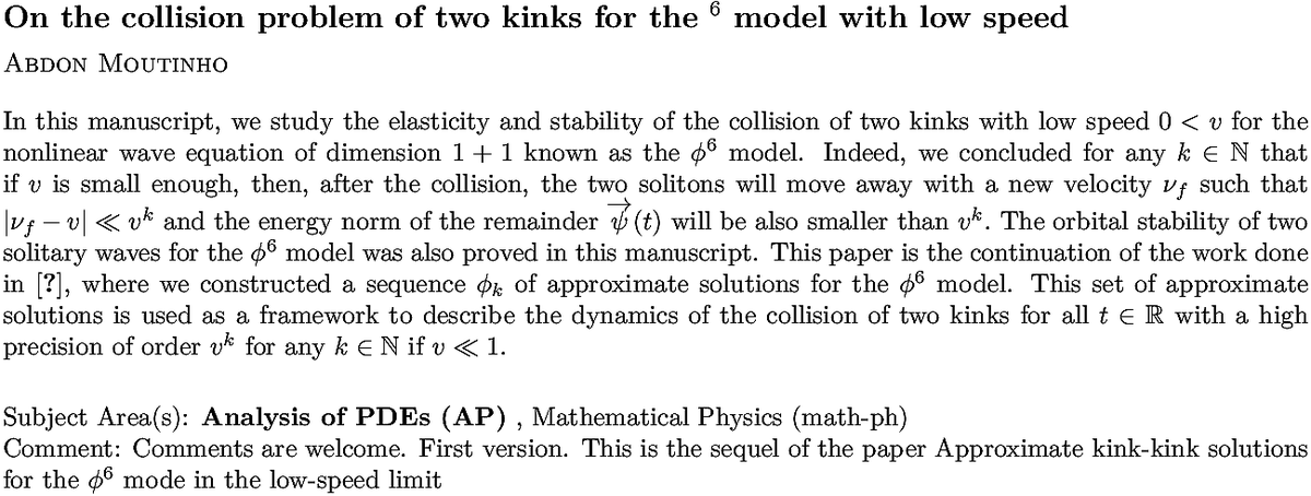 math.AP Analysis of PDES arXiv submissions tweet media