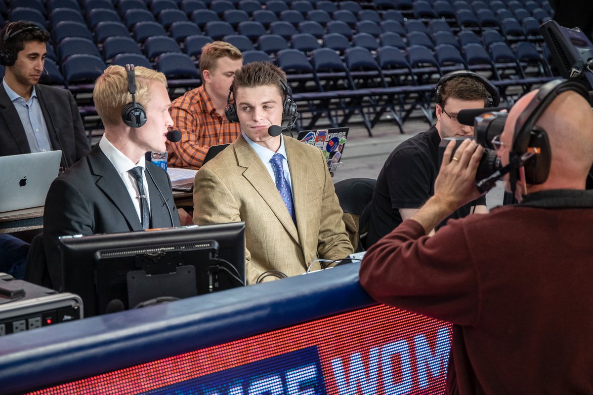 📸: @JohnEadsIV and @karlwinter23 on the call during the SU v. LIU game on @ACCNetworkExtra