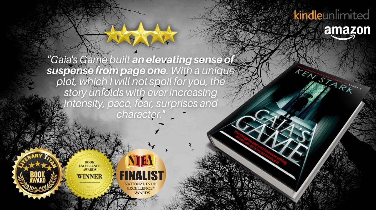 'Gaia’s Game built an elevating sense of #suspense from page one. With a unique plot, which I will not spoil for you, the story unfolds with ever increasing intensity, pace, fear, surprises and character.' 📍getbook.at/gaiasgame #FREE #kindleunlimited #horror #thriller