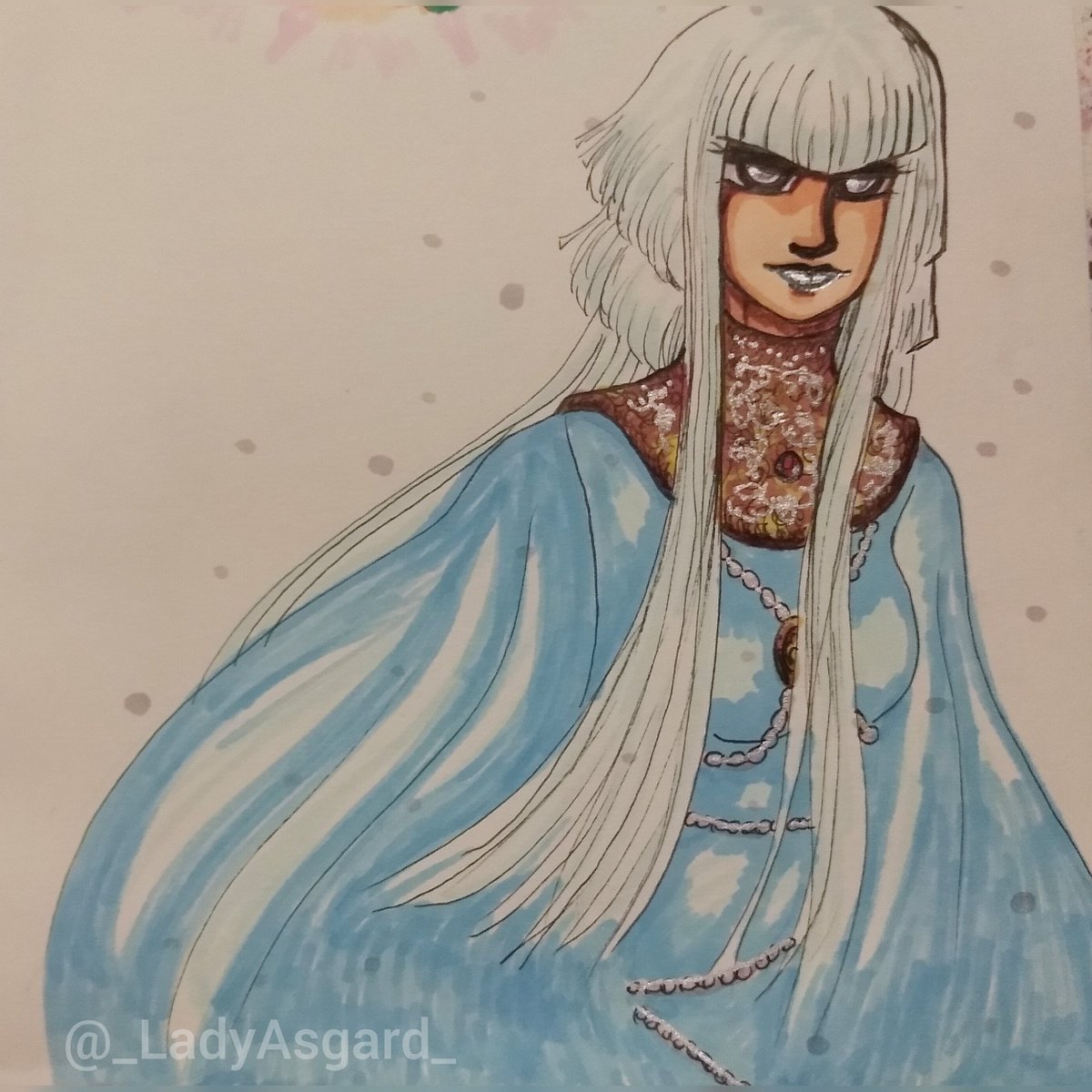 _LadyAsgard_'s tweet photo. Dibujo de Hilda para desearles un buen fin de semana ❤️❄️❄️❄️❄️

#saintseiya #polarishilda #saintseiyaasgard #saintseiyahilda #traditionalart #artetradicional #loscaballerosdelzodiaco #hildadepolaris #hilda #polaris #asgardchapter #asgard https://t.co/K4gopZjSUF