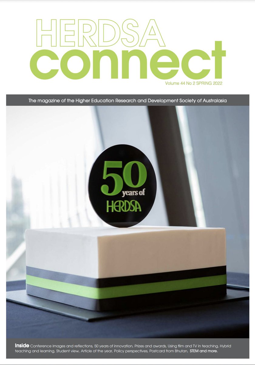 My first academic magazine article with @HERDSACONNECT on my #PhD #research 🥳

Check out the full awesome edition herdsa.org.au/publications/h…

<a href="/PhDVoice/">PhD Voice - Independently Run</a> #phdlife #phdchat #AcademicTwitter