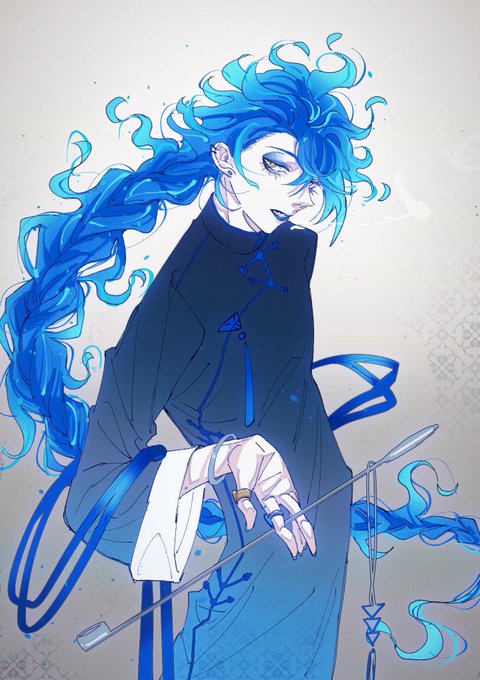 「blue eyeshadow wavy hair」 illustration images(Latest)