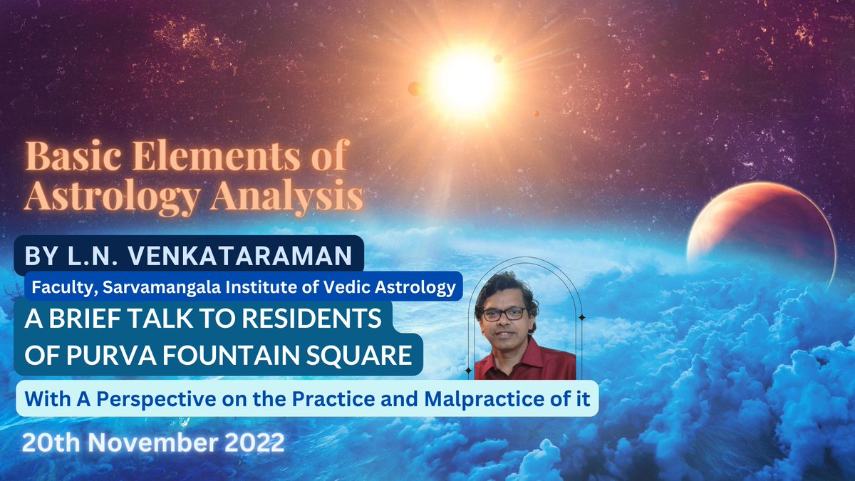 lnvraman's tweet image. Looking forward to sharing some insights today.
#astrology #vedicastrology #basicelements
suprabhata.org.in