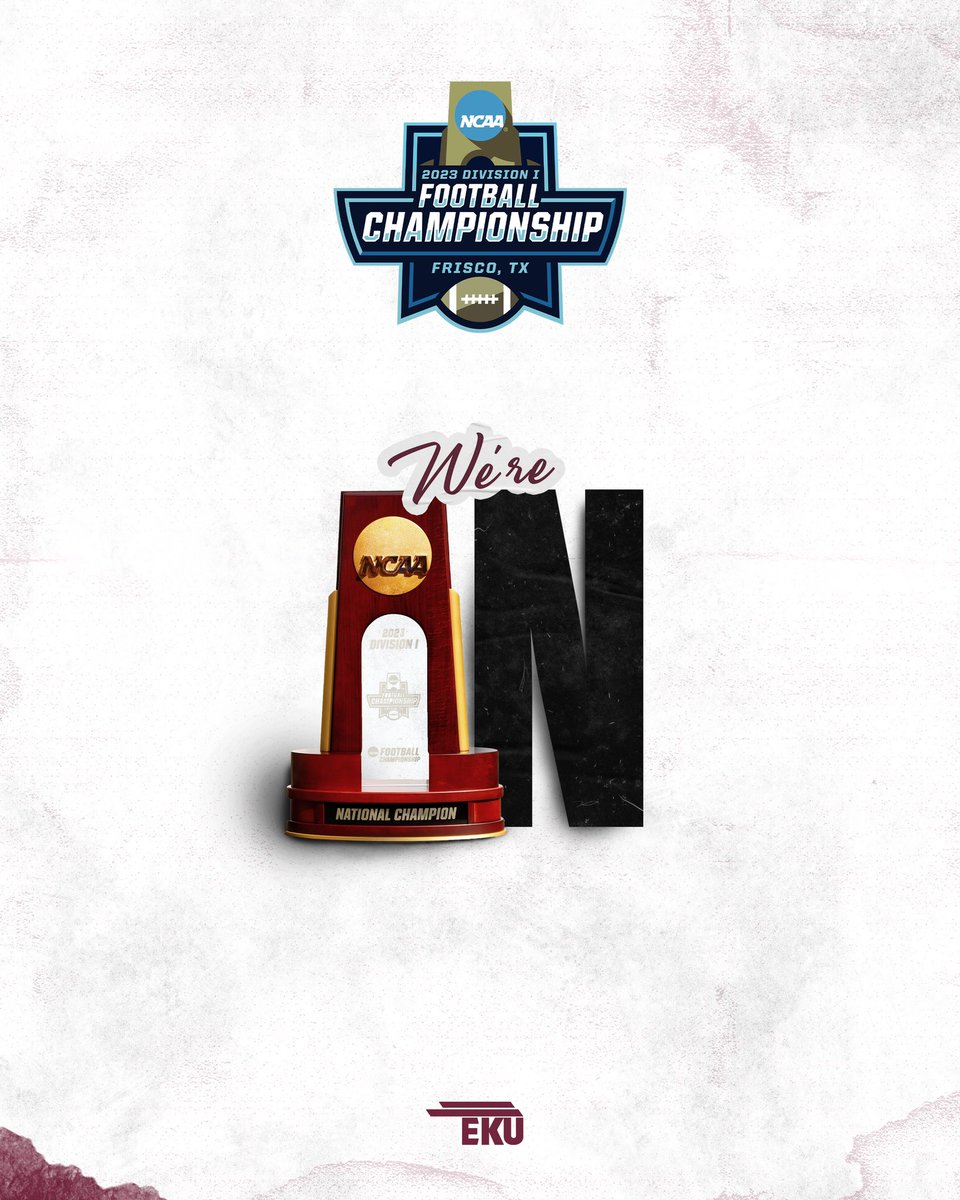 EKUFootball's tweet photo. 𝐓𝐡𝐞 𝐰𝐚𝐢𝐭 𝐢𝐬 𝐨𝐯𝐞𝐫.
For 22nd time in program history and the first time since 2014, EKU is heading to the @NCAA_FCS Playoffs!
📰: https://t.co/qtFbHo6MIV
#E2W | #MatterOfPride https://t.co/Sb71LONBf5