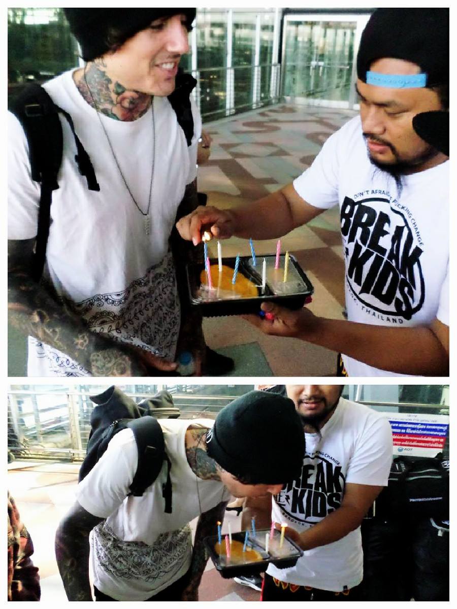 Happy Birthday Oliver Sykes in Thailand 8 years ago. 