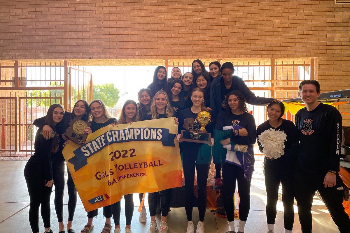 One week ago we EARNED the State Championship!! #AztecVball