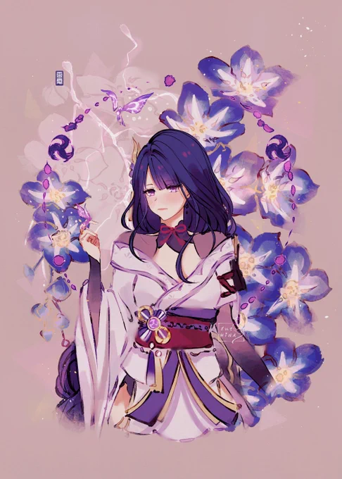 勿忘草 + 桜  #Eimiko #原神 