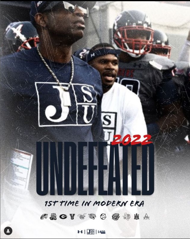 JSUSGAC's tweet image. Undefeated! Wow! Say what you will, the talked is backed up by the walk. No one had a problem when we sucked eggs for years for a myriad of reasons. Loyal Jacksonians - Enjoy this! We waited. We watched. We showed up. We earned this! #TheeiwillALWAYSLove #BleedTheeBlue #JackState