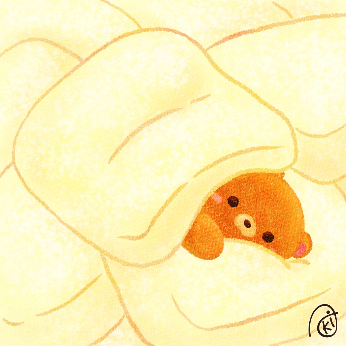 「バター餅 #イラスト  #お絵描き  #クマ  #バター餅 」|Akiのイラスト