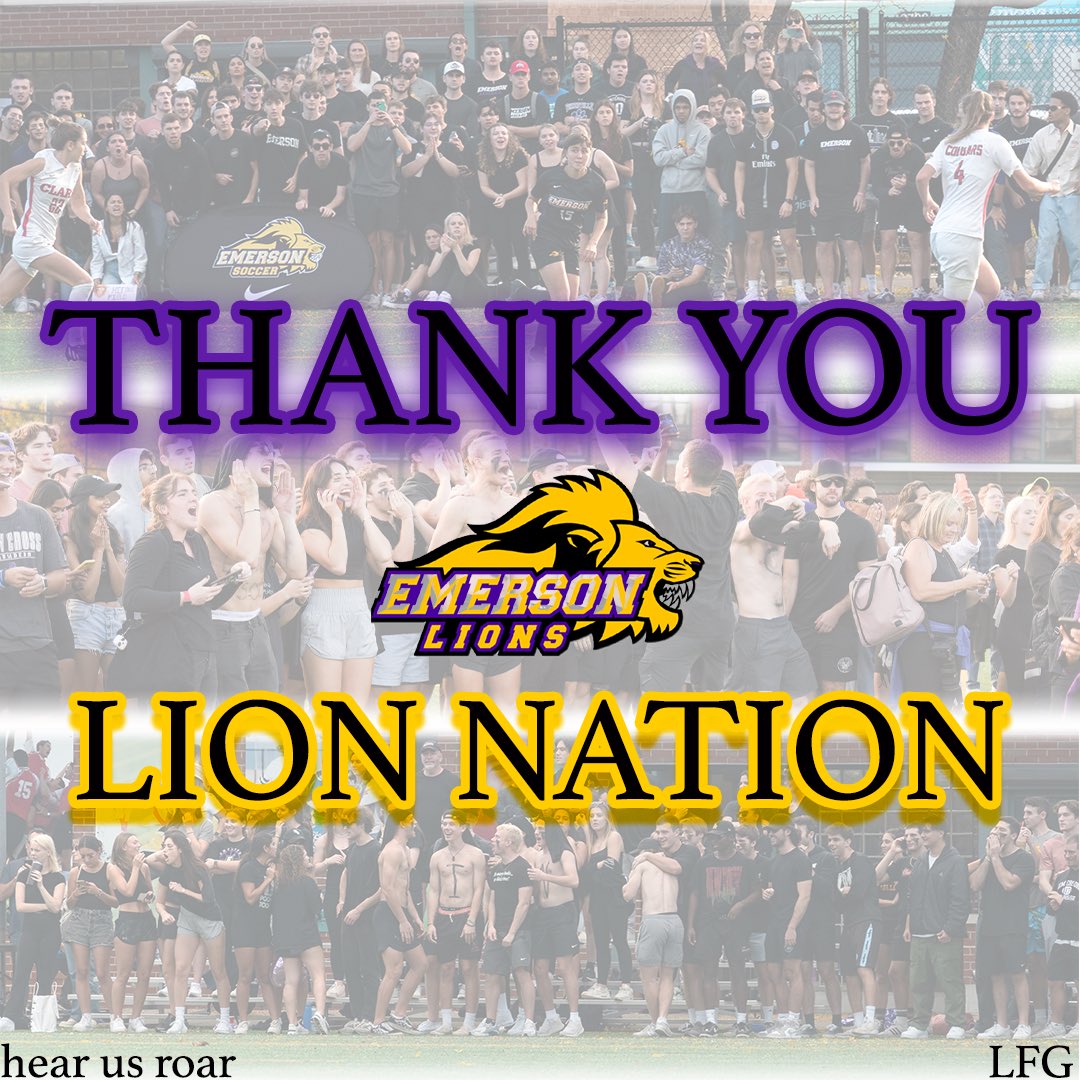 emersonwsoccer's tweet photo. THANK YOU LIONS NATION!!!! We heard you roar throughout this entire historic season. 

What was your favorite moment? https://t.co/iFqyz79Xyr