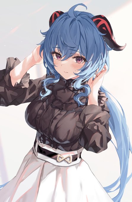 お出かけ準備中の甘雨ちゃん🥤 