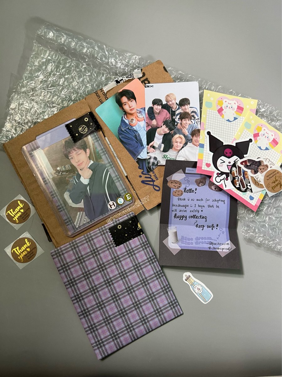 toobincart's tweet photo. #toobinmails π©
Hi @forikeusim π i know its late but Heeseung came home already! Thank u for the freebies β€οΈ #chemeproofs
Na-RTS tong incoming parcel ko but the seller volunteered on paying the 2nd shipping fee to deliver it back to me. So thankful ππΌππΌ https://t.co/PGrCwzNqeg