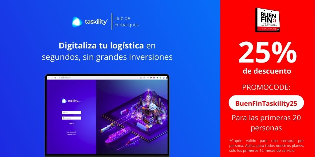 taskility's tweet image. ¡Buenos días! Ya estamos en el tercer día del #BuenFin.  ¡No te lo pierdas!

Aprovecha este gran descuento desde las 7 a las 10 am
*Horario local Ciudad de México, CDMX
*Oferta limitada
*Válido sólo hoy 20 de noviembre 2022

#Taskility #BuenFin #Software #logística