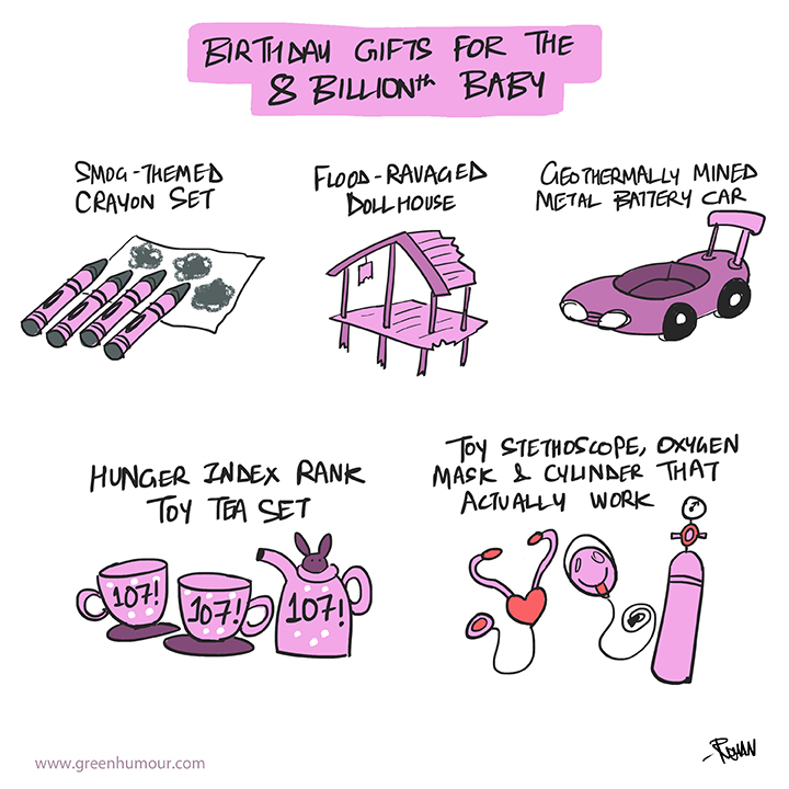 Green Humour On Twitter Birthday Gifts For The Billionth Baby Cartoon From My Column With