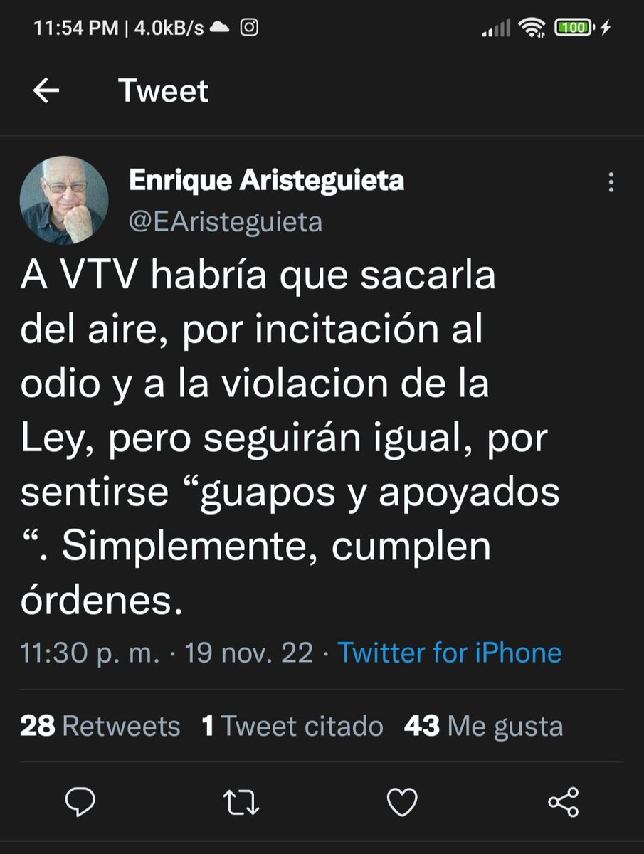 @EAristeguieta de verdad viejito 'cagalitroso' a tí no te da vergüenza opinar. Das asquito con tus contradicciones, estás viejo y acabado.