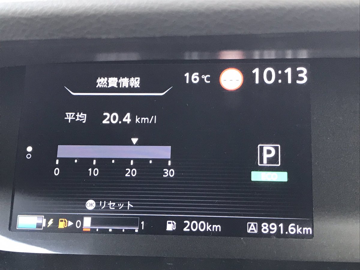 PLANEmember's tweet photo. セレナePOWER
2022.10.17. ～2022.11.6. までの実燃費。

ecoモードで走行
891.6 km走行して給油量45.28 L

実燃費= 19.7 km/L
車の表示は20.4 km/L

エアコン使用無し

#日産セレナePOWER
#燃費 https://t.co/3LTPRYi8Do