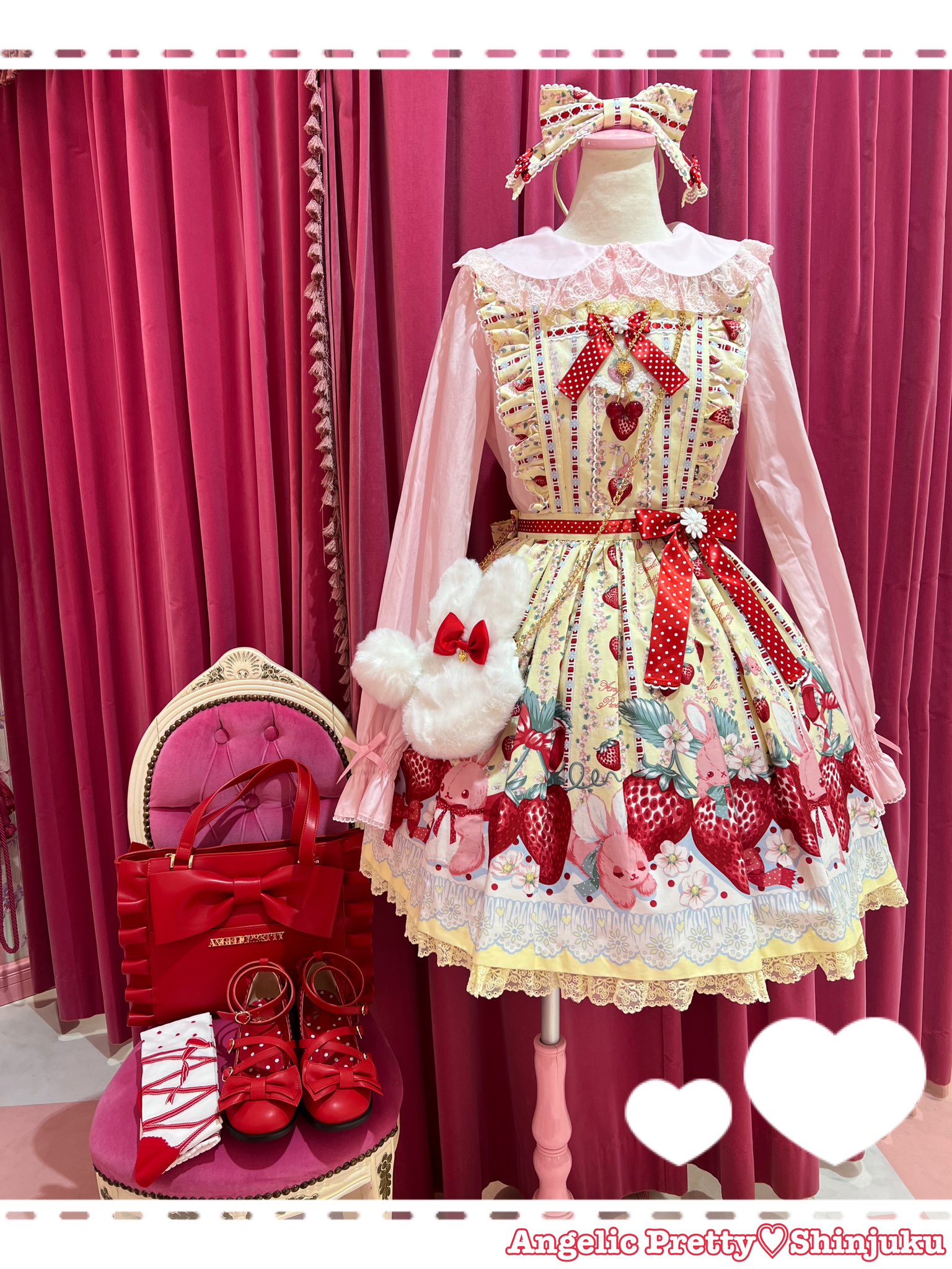 市 【2点set】little bunny strawberry ワンピース - osotua ...