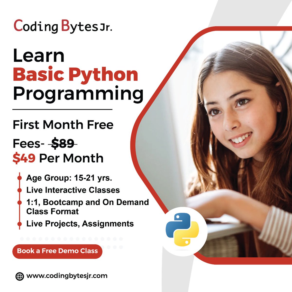 codingbytesjr's tweet image. Learn Basic Python Programming From Coding Bytes Jr.
#python #pythonprogramming #pythonlearning #pythoncode #pythonforbeginners #programming #pythontraining #coder #developers #devcommunity #programmer  #javascript #DataScience #datascientist #dataanalysis #SQL #machinelearning
