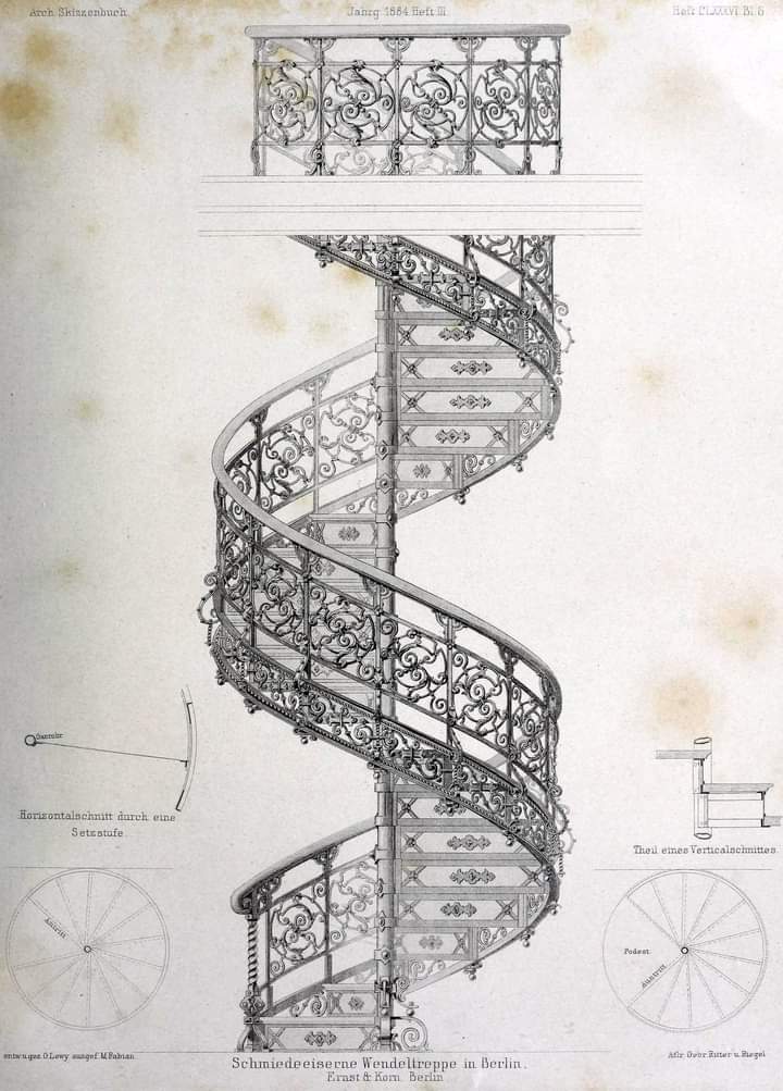 Design for a spiraling #staircase, Berlin...
#architecture #arquitectura #drawing