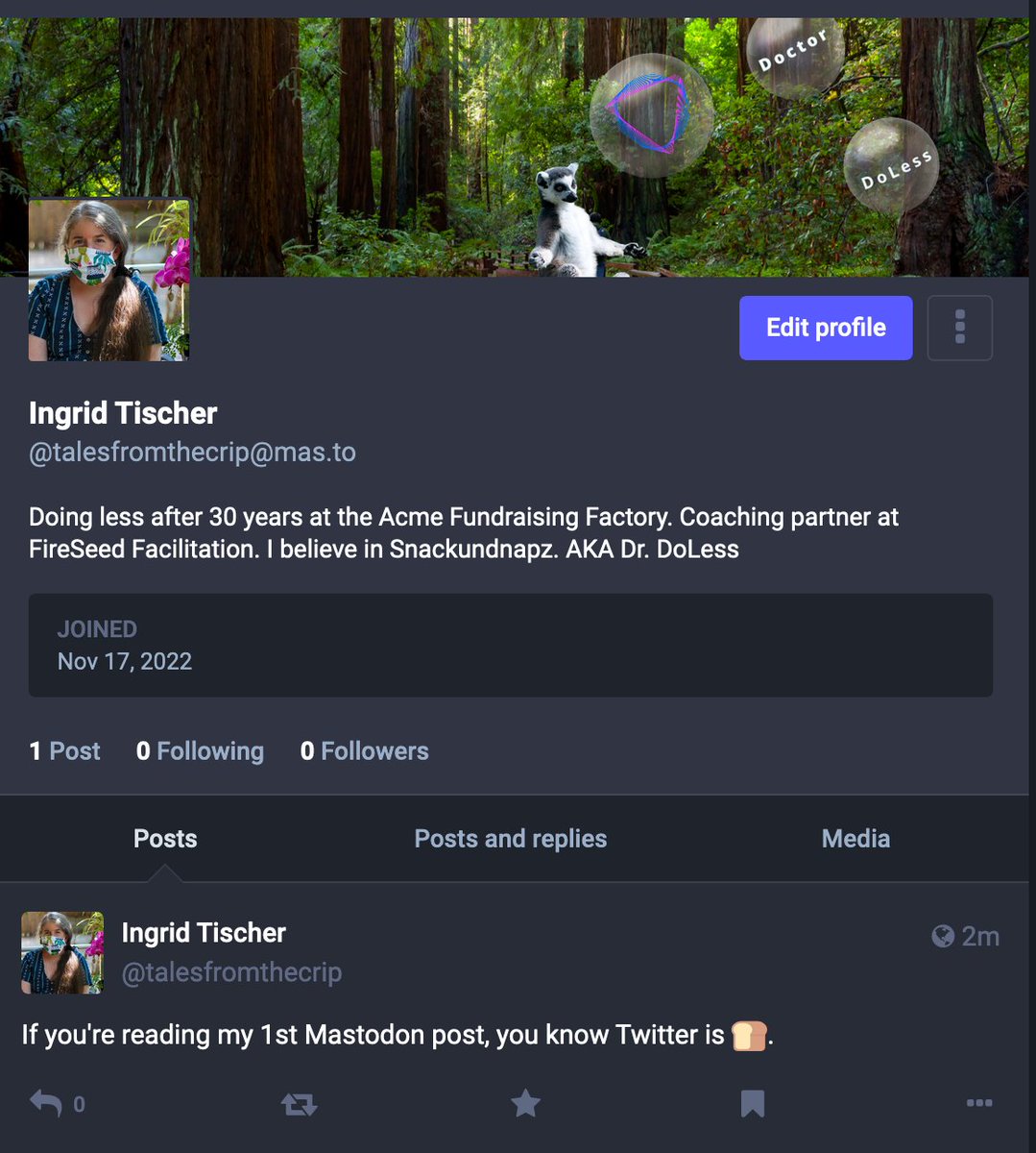 IngridTischer's tweet image. Feel like I just made a #BSG-type JUMP! to the #Mastodon fediverse from #RIPTwitter with the Elons attacking. Hope to see you there! 
I'm starting out as:
@talesfromthecrip@mas.to