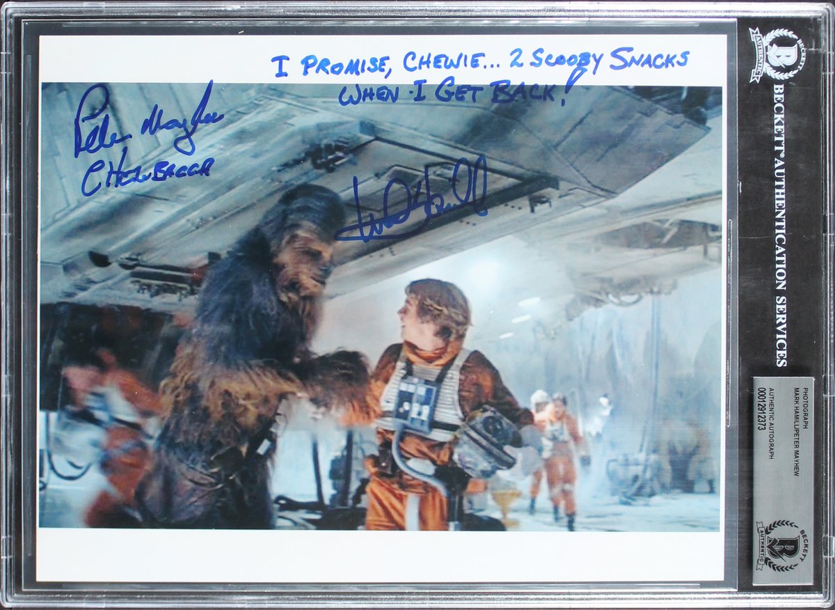 Mark Hamill & Peter Mayhew Star Wars Authentic Signed 8x10 Photo BAS Slabbed | $1999.99 | @CollectingAll | #collectingall #sportsmemorabilia #sportscards #whodoyoucollect #memorabilia #thehobby #autograph #sports #nfl #basketballcards #football #nba #paniniamerica #basketball https://t.co/XDfBLWdZLW